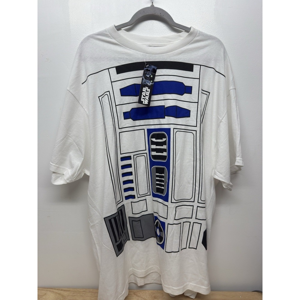 NEW! Star Wars I Am R2D2 2XL T-Shirt Mens Large White Short Sleeve‎ #32
